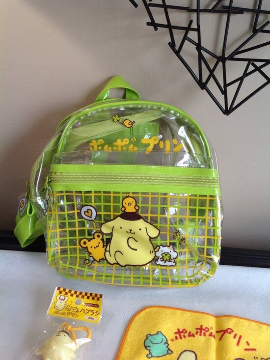 Vintage 2000 1999 Sanrio Japan Pom Pom Purin Backpack Towel Toothbrush Clip Lot main image 6